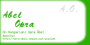 abel opra business card