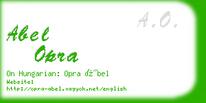 abel opra business card